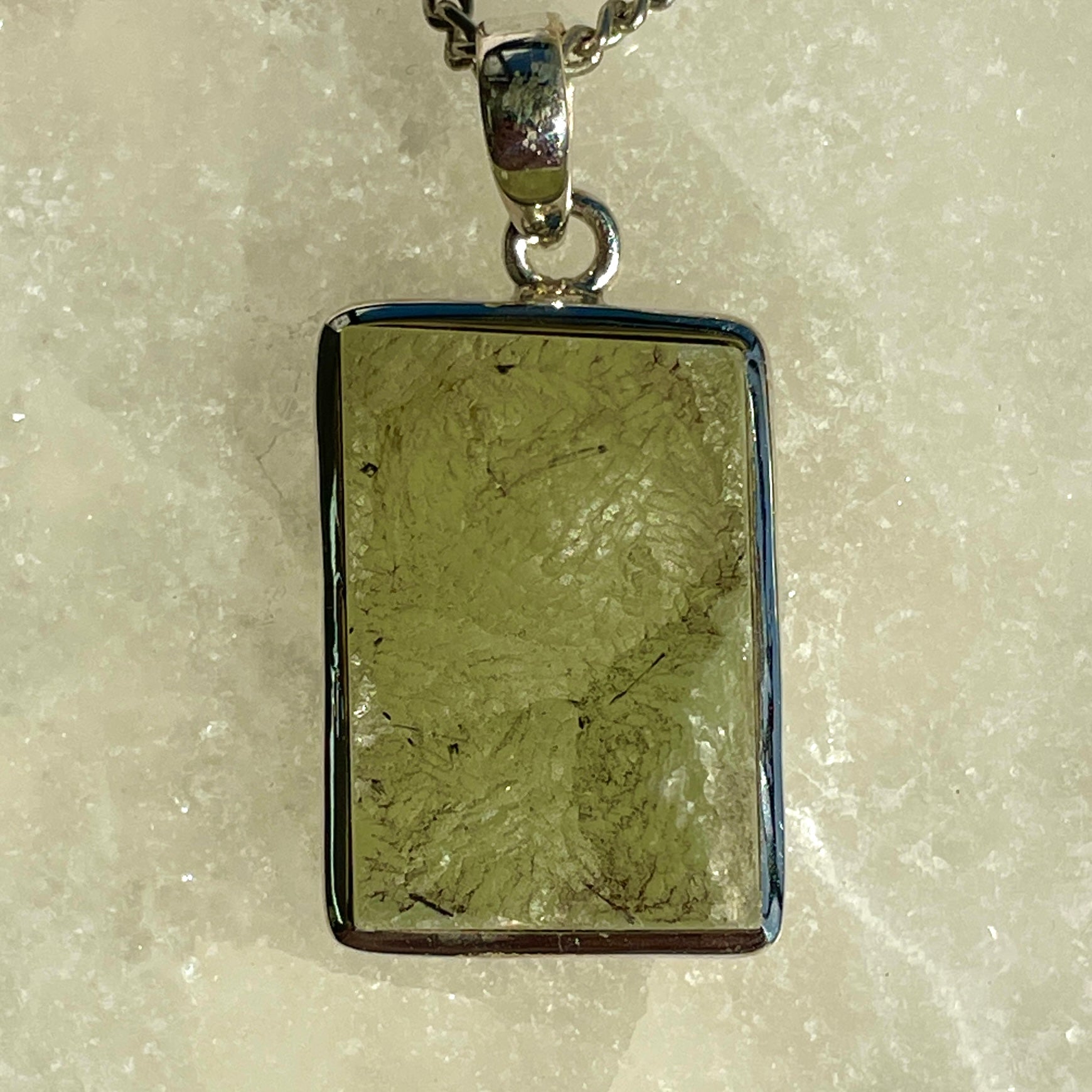 Prehnite Silver Pendant - SP108 Prehnite Silver Pendant - SP108
